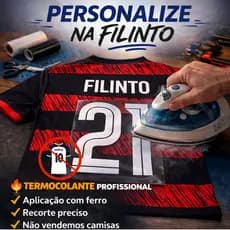 KitTermocolante Nome + Número Patrocinio 2025 Para Personalização Camisa Time  Futebol