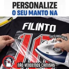 Termocolante Personalizado Seu Nome Número Para Camisa Futebol Não Inclui Camisa