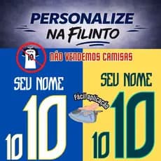 Nome + Número Termocolante Para Personalização Futebol