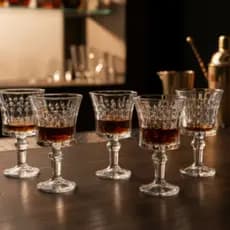 🥂 Kit 6 Mini Taças de Vidro 65ml Shot Licor Dose Bar Festa Elegante 🥂