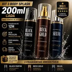 Kit 3 Body Splash Masculino 200ml Alta Fixação Longa Duração Inspirados em Importados FatalX