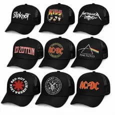 Bonés Estilo Rock Retrô | Aba Curva | Trucker Premium com Tela