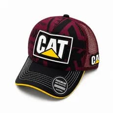 Boné Trucker CAT Caterpillar Premium | Aba Curva Telinha Ajustável Estilo Agro