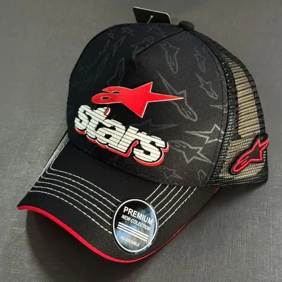 Boné Carro Moto Alpinestars Trucker Esportivo Automotivo Premium Aba Curva