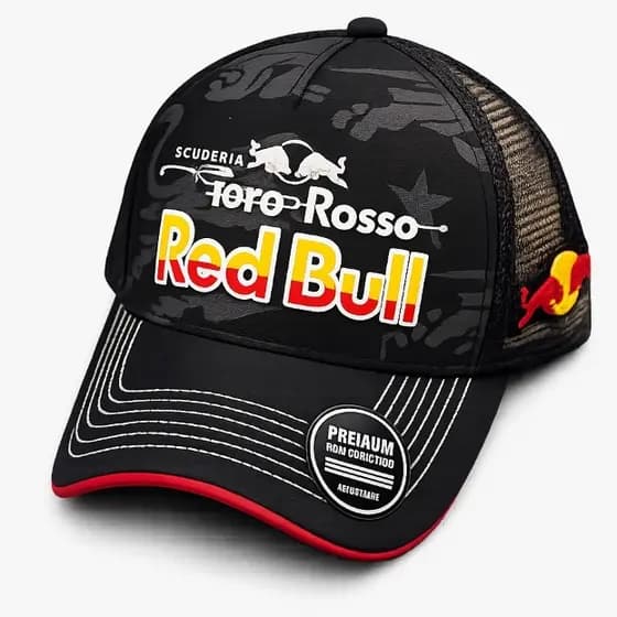 Boné Trucker Red Bull Toro Rosso Tela Curva Snapback Ajustável