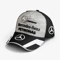 Boné Mercedes Petrons Preto Fechado Premium Silk