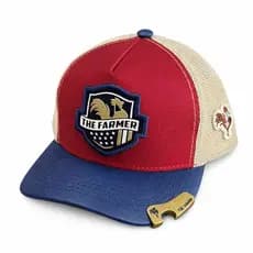 Boné Trucker Agro Farmer Abridor de Garrafa Aba Curva Bordo