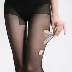 DIY Meia-Calça Translúcida  Feminina Super Elástica Slim