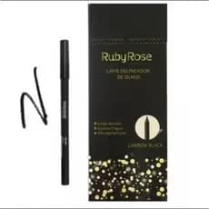 Ruby Rose lápis para Olho Delineador A Prova D'Água Preto Lapis Carbon Black Alta Pigmentação HB-050