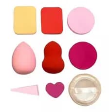 Kit 9 Peças Esponjas de Maquiagem Reutilizáveis Envio rápido