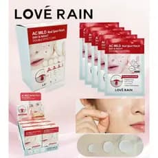 Adesivo Protetor Facial LOVÉ RAIN Red Spot Patch 24pcs - Tratamento de Acne e Espinhas Dia e Noite