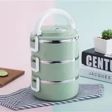 Marmita Hermética Tripla Redonda 2,1 Litros Fit Inox Térmica