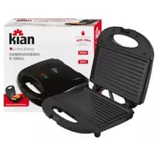 Sanduicheira e Grill Antiaderente Elétrico 2 em 1 - 127v - 750W