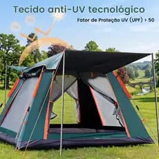 Barraca Tenda de camping automática portatil grande impermeável para acampamento de 4-6-8 pessoas