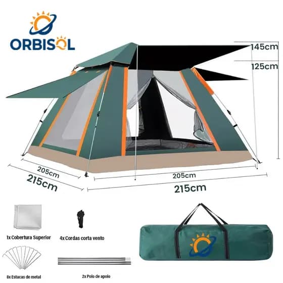 Barraca Camping Acampamento 4/5 Pessoas Automatica barraca de acampamento PortáTil Para Piquenique Ar Livre à Prova De