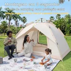 Barraca para 4 Pessoas, Dupla Camada e A Prova d'Água | Cabana 210x200x135cm