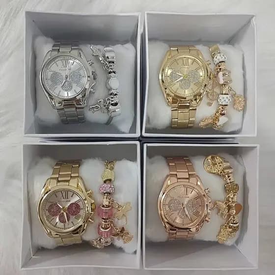 Relógio Feminino A Prova D'água metal Dourado Rose