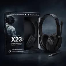 Fone Gamer com Microfone Articulado Headset Gamer X23 e Controle de Volume – P2