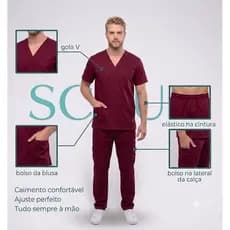 Pijama Cirúrgico Scrub Tendência Saúde Moda Para Médicos, Farmacêuticos, Enfermeiros