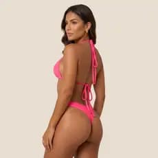 Biquíni Cortininha Calcinha Fio Duplo Moda Praia E Piscina Envio Imediato