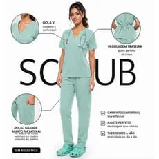 Pijama Cirúrgico Hospitalar Profissionais da Saúde Tendência Médico Enfermagem