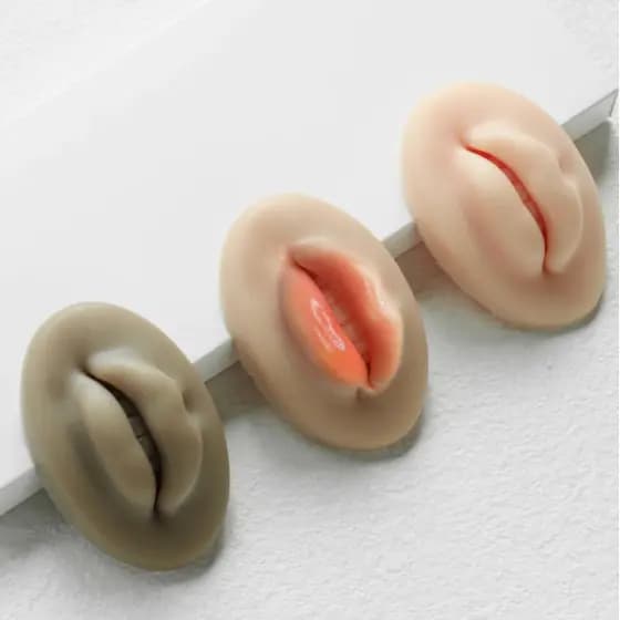 Boca Lábios Sintética Silicone Para Treino Micropigmentação Labial Maquiagem Profissional