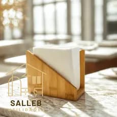 Porta Guardanapo de Bambu Grande para Mesa Suporte Madeira. Durável, antibacteriano, design sofisticado.