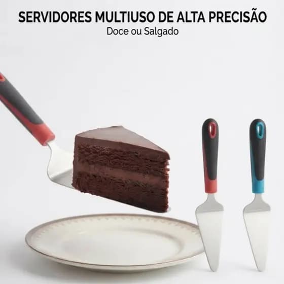 Espátula para Pizza em Aço Inox com Cabo de Polipropileno