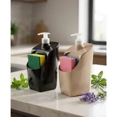 Dispenser de Detergente e Porta Esponja Organizador De Pia 500ml