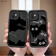 Capinha Para Xiaomi Redmi Note 14 13 12 12S 11 11S 10 10S 9 9S 8 7 Pro Plus Turbo 4G 5G Preto Macio Capa TY5557