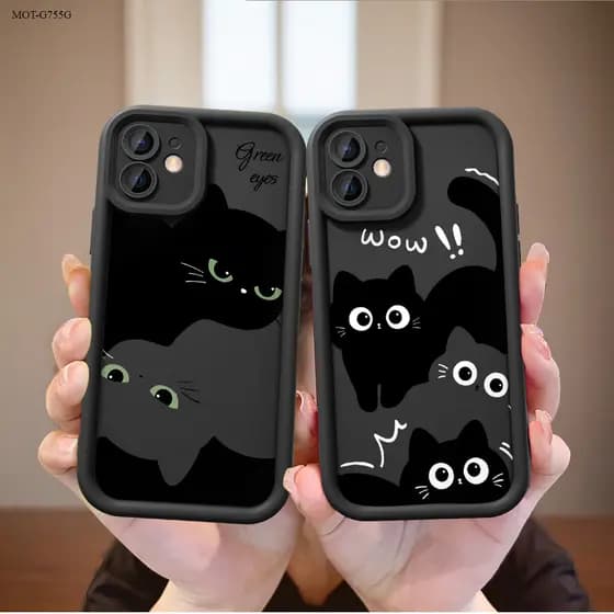 Capinha Para Motorola Moto G75 G84 G52 G53 G54 G60 G82 G85 G32 G34 G35 Edge 40 50 Fusion Neo 5G Preto Capa TY5557
