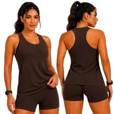 Regata Mulete Feminina Academia Fitness Casual Treino Confortável Tecido Leve Dry Fit Regata Nadador Feminina Fitness