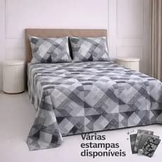 Kit 3 Pçs Lençol Casal Queen Solteiro Percal 500 Fios Linha Premium Luxo