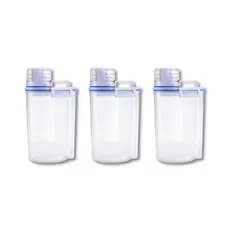 Kit 3 Un Pote Hermético 2L Premium Com Medidor Organizador De Alimentos Mantimentos Arroz Grãos Cozinha