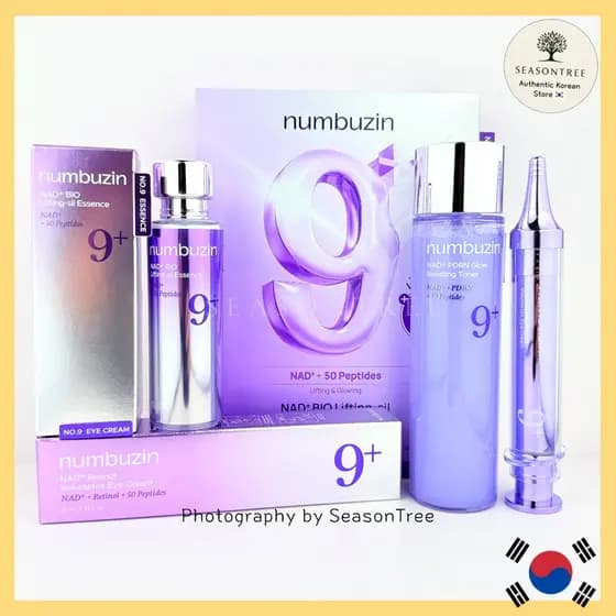 [Numbuzin] Linha No.9 NAD Bio Lifting: Essência / Tônico / Creme para os Olhos / Máscara Facial