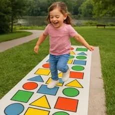 Tapete Infantil Psicomotor Pedagógico Cores Formas Coordenação Motora 77x200cm