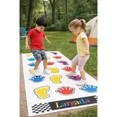 Tapete Amarelinha Infantil Pé e Mão Interativo Educativo Divertido Resistente 77x200
