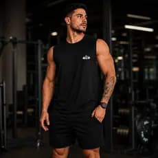 Regata Machão Masculina Dry Fit No Pain No Gain Academia Treino Fitness Preta