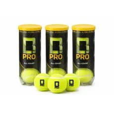 Kit 3 Tubos Bola de Tênis D-Pro All Court 9 Bolas Alta Visibilidade
