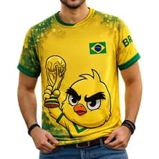 Camiseta do  Brasil Copa Personagem e Número 10