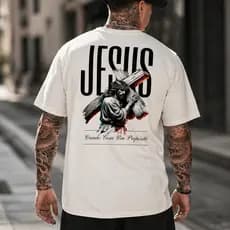 Camiseta Masculina Jesus Streetwear Camisa Básica Algodão Premium