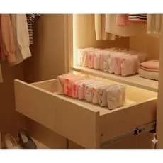 Colmeias organizadoras transparente para gavetas,  para calcinhas,meias,cuecas,lencinho ,absorvente ,closet PP 35x10x10
