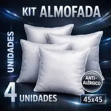 Enchimentos para Almofada Decorativa fibra de silicon Antialérgico 45x45 / 40x40 Opção de 4 e 2 Uni
