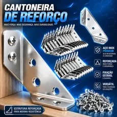Cantoneira Conector de Canto Aço Inoxidavel Junção Canto Móveis Universal Suporte