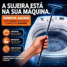 Chave T Longa 10 MM para Maquina de lavar roupa retirar abrir agitador marcas modelos universal