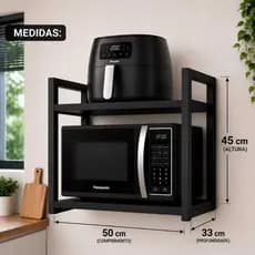 Suporte Microondas Air Fryer Forninho Impressora Prateleira de parede 2 andar MULTIUSO