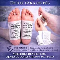 Adesivo Detox Relaxante para Pés Eliminador de Toxinas Inchaço Alivio de Dores Bem Estar Sono Saude