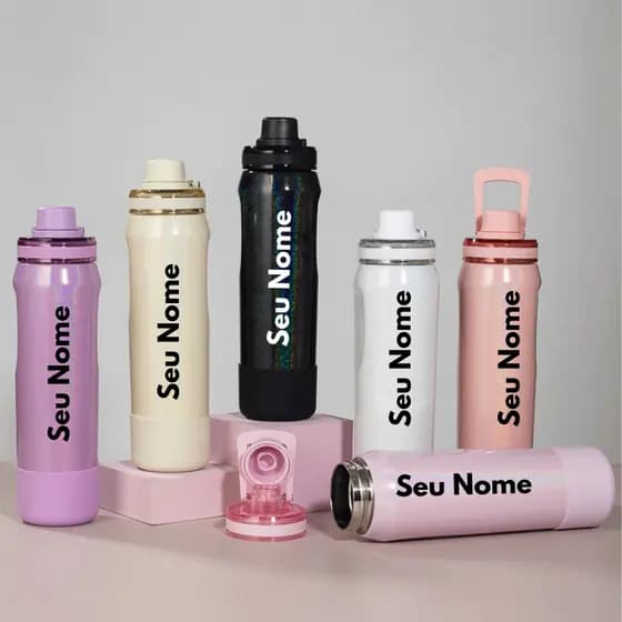 Garrafa Térmica Inox 650ml Hydra com Capa Silicone | Mantém Quente 10h e Frio 20h | Tampa Segura