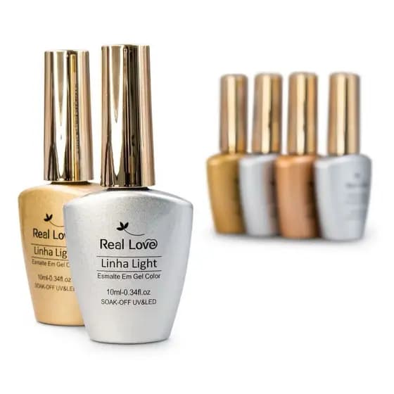 Esmalte em Gel - Real Love 10ml Silver/Gold - Prata/Dourado