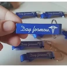 1 Chaveiro Personalizado a Laser Empresa Nome Simbolo Data Logo brinde lembrancinha, Envio Rápido